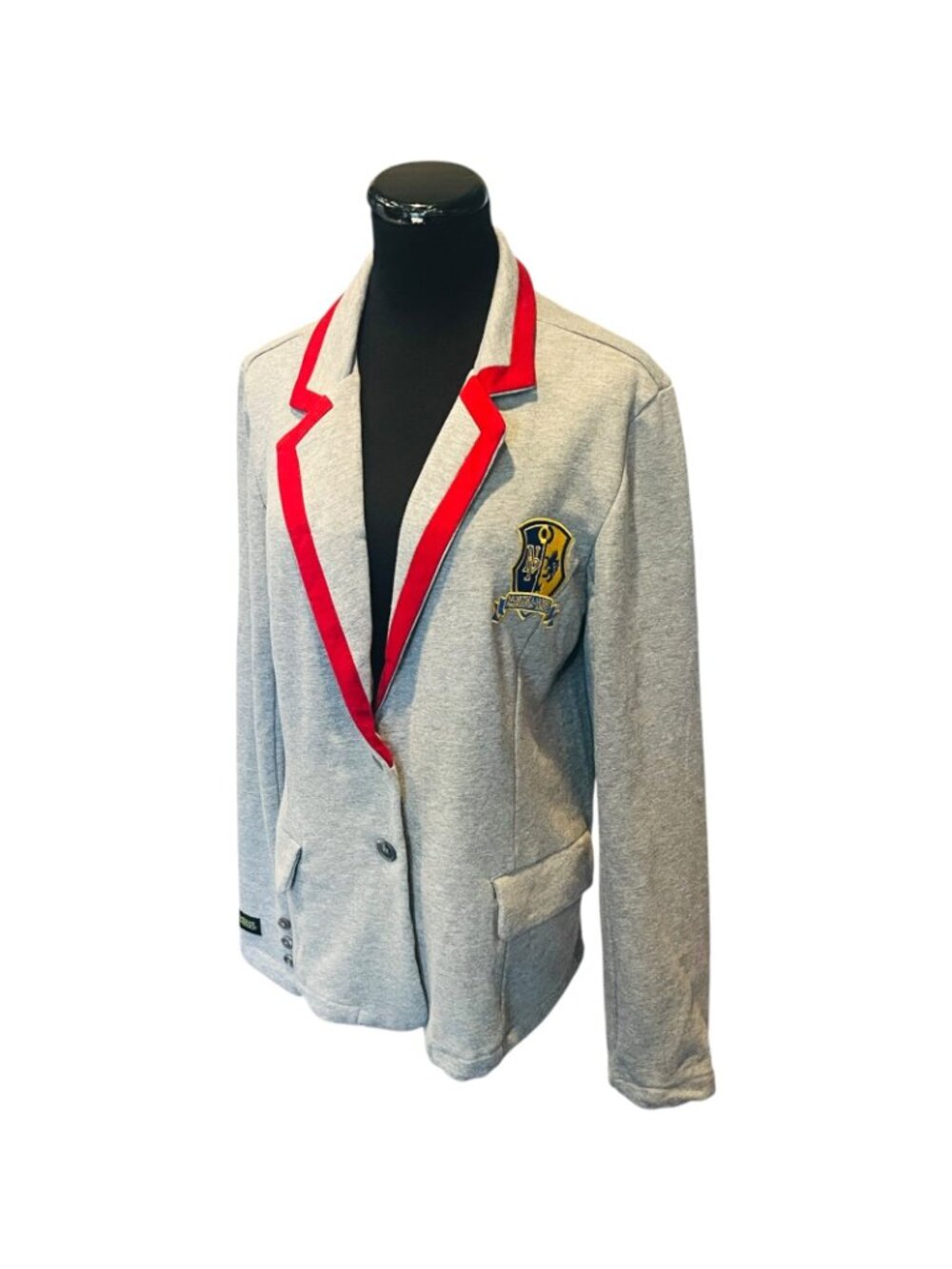 Beetlejuice Astrid Graphic Blazer Gray Large NEW w/ Tags Long Sleeve Button Up - Picture 3 of 6